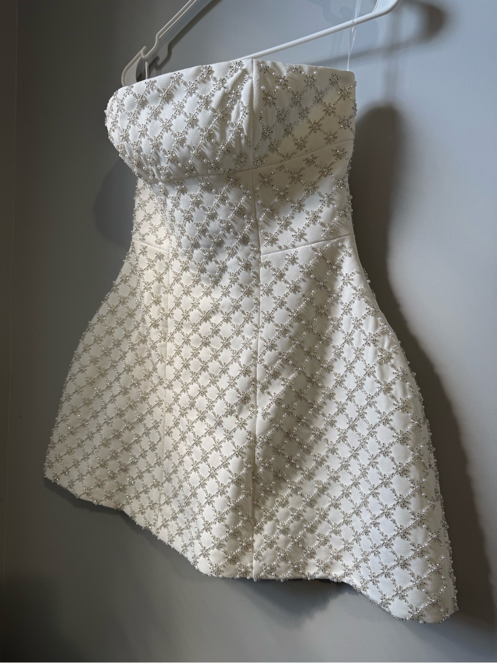 Babyboo Beatrice Mini Dress - Ivory  beaded and pearl mini dress - sold out